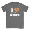 Men's T-Shirt I Love Le Poisson Steve Funny 100% Cotton Tee Shirt Short Sleeve  T Shirts Round Collar Tops Plus Size
