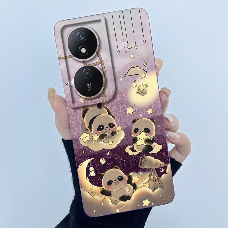 Case For Honor X7B X7 X7A Cute Panda Sweet Girls Cats Silicone Soft Cover Phone Camera Protection Casing Anti-Scratch Bumper