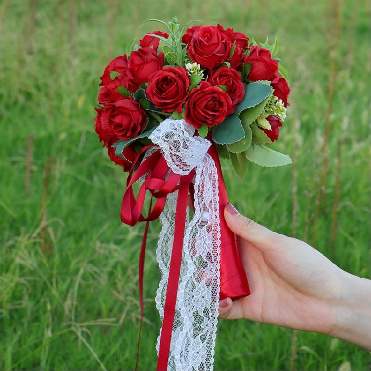 Искусственный Цветок Розы Свадебный Букет Многоразовый Шелковый Цветочный Ансамбль из Роз Для Свадьбы Юбилея Фотографии Важный Элемент