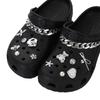 Медведь Стразы Цепочка Серебряные Аксессуары для Crocs Застежка для Обуви Цветок