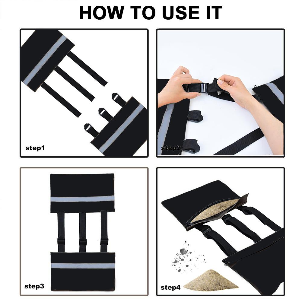 Сумка-утяжелитель для слива RV со светоотражающей полосой, ткань Оксфорд 600D, кемпинг, сумка-утяжелитель для слива, водонепроницаемая, для крепления шланга слива RV