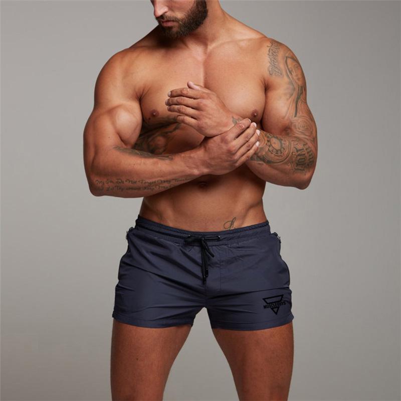 Muscleguys Мужские баскетбольные летние шорты для плавания на пляже и тренировки, повседневные дышащие брюки для бега