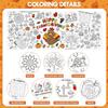 Happy Thanksgiving Coloring Poster-Thanksgiving Coloring Tablecloth for Kids - 72 x 30 Inches, Giant Thanksgivings Paper Table Cloth Cover Crafts