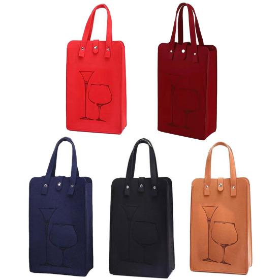 Подарочный пакет для вина. Большая несущая способность. Толстая длинная ручка. Многоразовые прочные швы. Предотвращение падения. Двойные бутылки. Праздник, свадьба, шампанское, пиво.