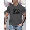 Мужская летняя футболка свободного кроя AERO из 100% чистого хлопка с принтом в виде букв, повседневная и удобная, с круглым вырезом и короткими рукавами