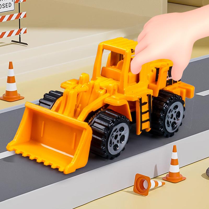 Коллекция мини-инженерных машин из сплава: пожарная машина, полицейская машина с инерционным механизмом для детской игры