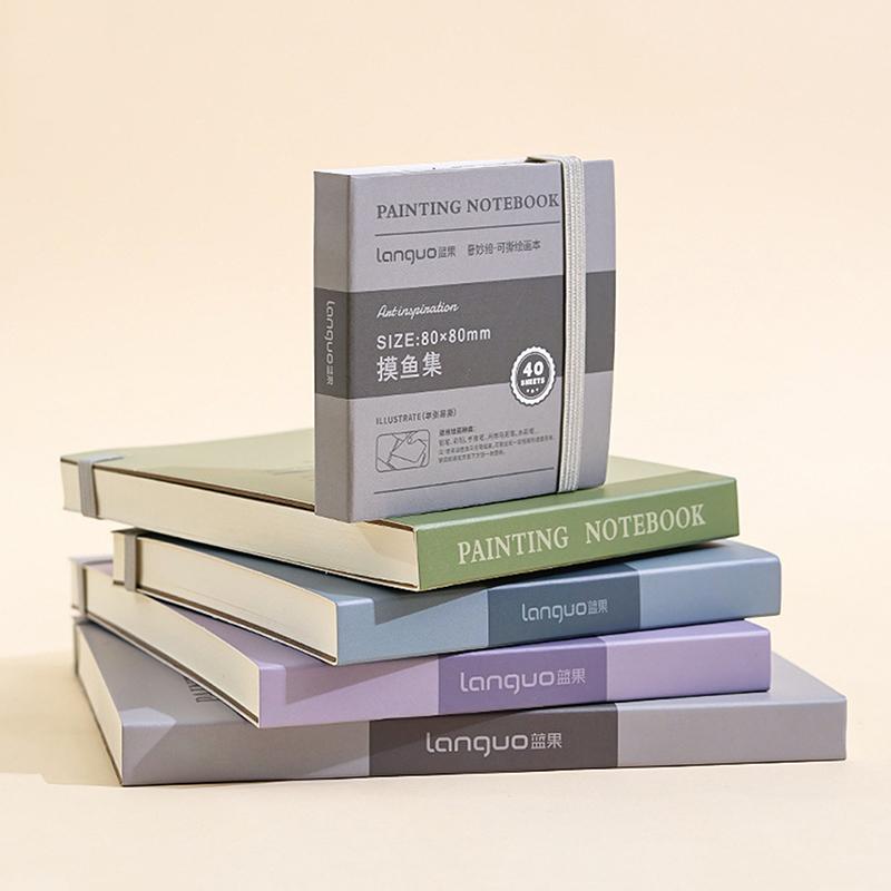 250Gsm Бумага разрываемая тетрадь для рисования Справочник 40 листов Профессиональный толстый картон Акварельный альбом для рисования Граффити Мини-книги