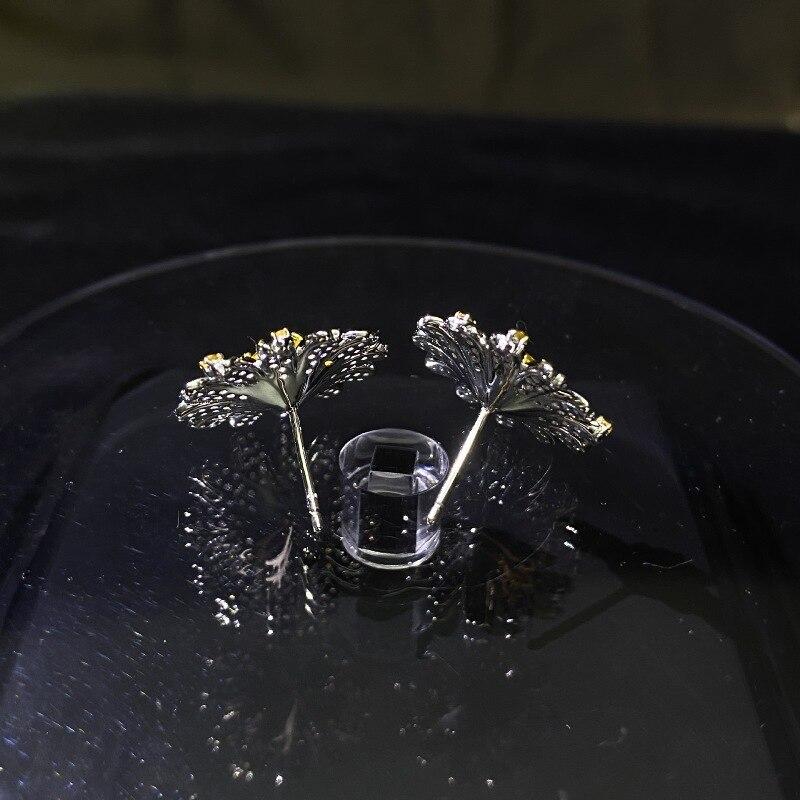 925 Sterling Silver Earrings Sparkling Yellow High Carbon Diamond Bridal Stud Earrings For Women Wedding Party Luxury Jewelry