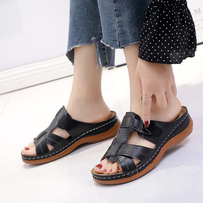 Summer Footwear Women's Shoes Plus Size Comfortable Sandals Retro Platform Slippers Women's Sandals