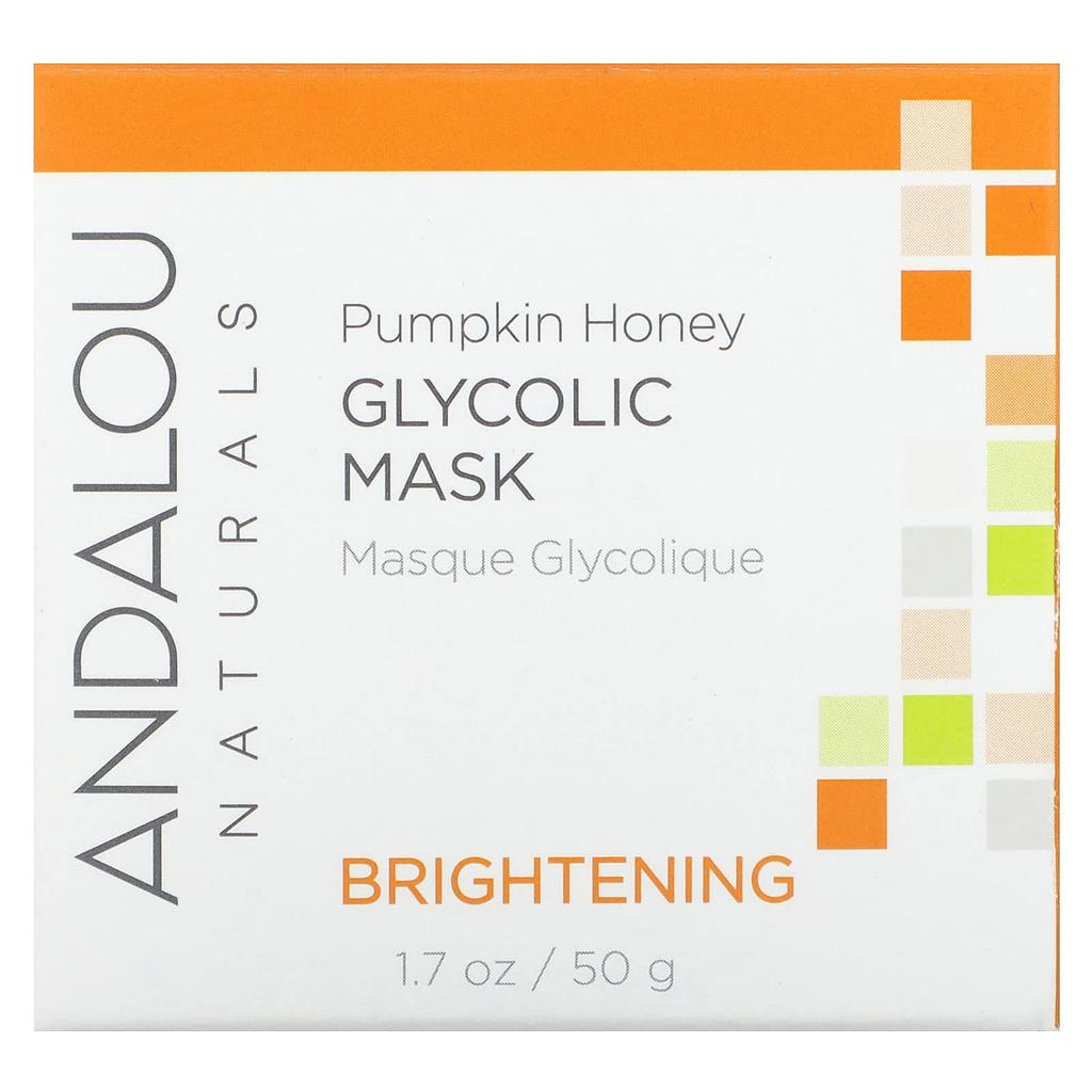 Andalou Naturals Гликолевая маска с тыквой и медом, осветляющая, 50 г (1,7 унции)