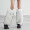 1 пара женских манжет для ботинок, плюшевые гетры из искусственного волчьего меха, для сценических выступлений, костюмы на Хэллоуин, Рождество, аксессуары для наряда