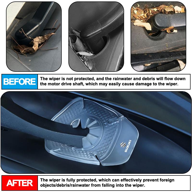 2 шт. Защитный чехол для стеклоочистителя автомобиля, пылезащитный колпачок для Suzuki GSR GSR750 GSR600 SV 650 Swift Jimny Grand Vitara Samurai Spacia Liana