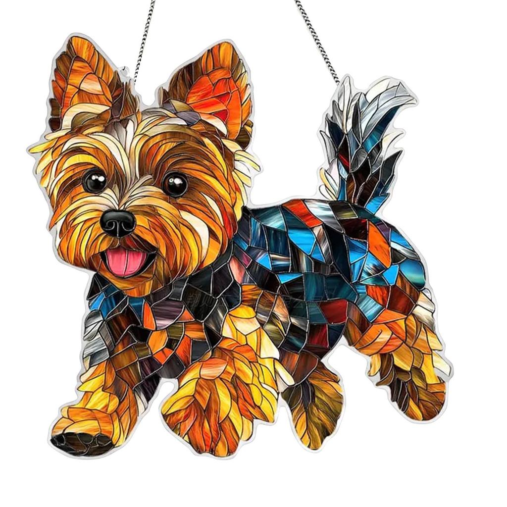 Small Animal Acrylic Sun Catchers Flat Pendant, Home Outdoor Garden Courtyard Hanging Decoration Ornaments