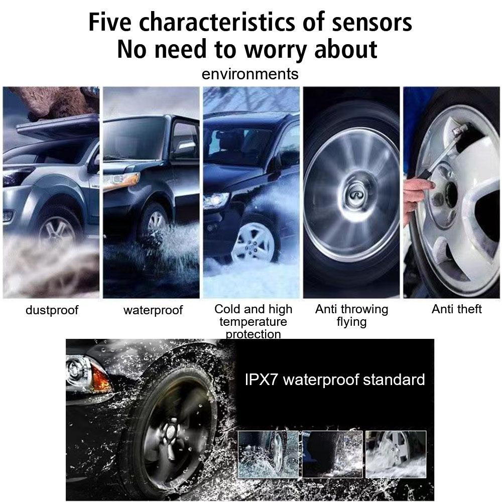 Bluetooth APP Внешняя сигнализация Датчики давления в шинах Автомобильная TPMS Система контроля давления в шинах 2/4 шт Дисплей телефона Автомобиль Мотоцикл
