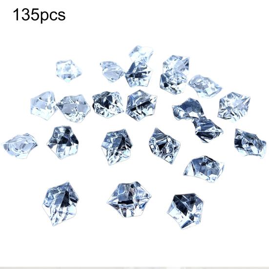 1 упаковка, сверкающий акриловый наполнитель для аквариума с драгоценными камнями, яркие полированные реалистичные наполнители для ваз неправильной формы, искусственные ледяные камни