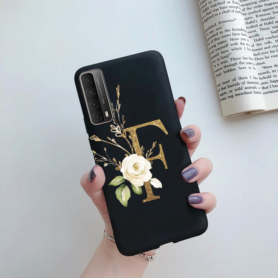 Модный Цветочный Чехол с Буквами Ударопрочный для Huawei P Smart 2021 Мягкий ТПУ Чехол для Huawei Y7A 2020 Y 7A Y7 A Чехлы для Телефонов 6.67"