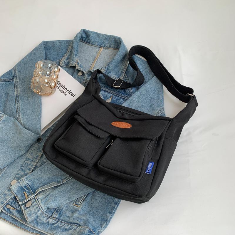 Корейская ins студенческая сумка-портфель винтажная сумка-мессенджер японская Харадзюку девушка софт-девочка плечевая холщовая сумка простая