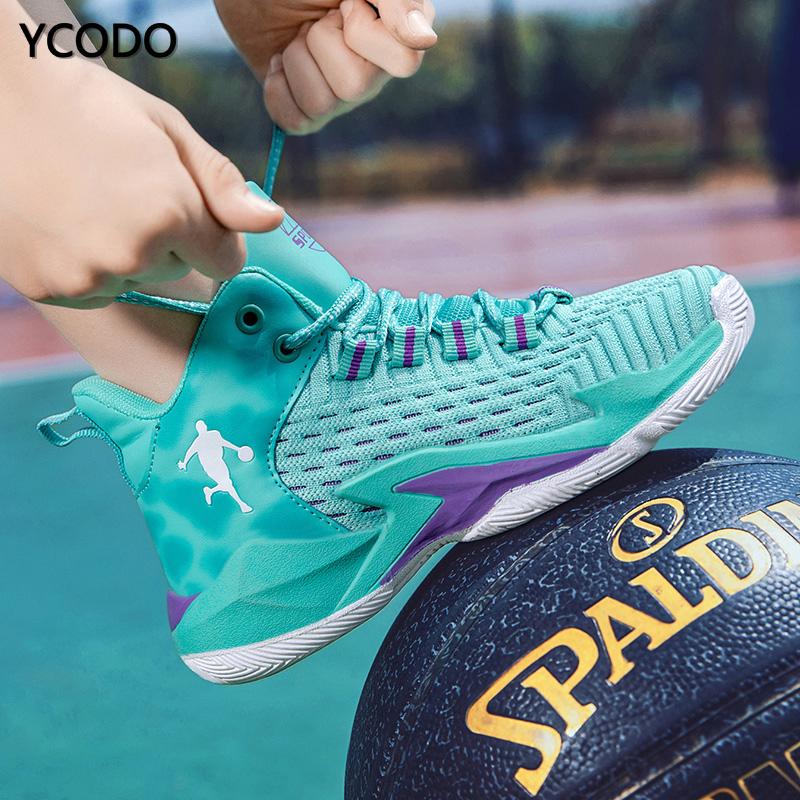 Модные детские удобные баскетбольные кроссовки, спортивные кроссовки, детские ботинки