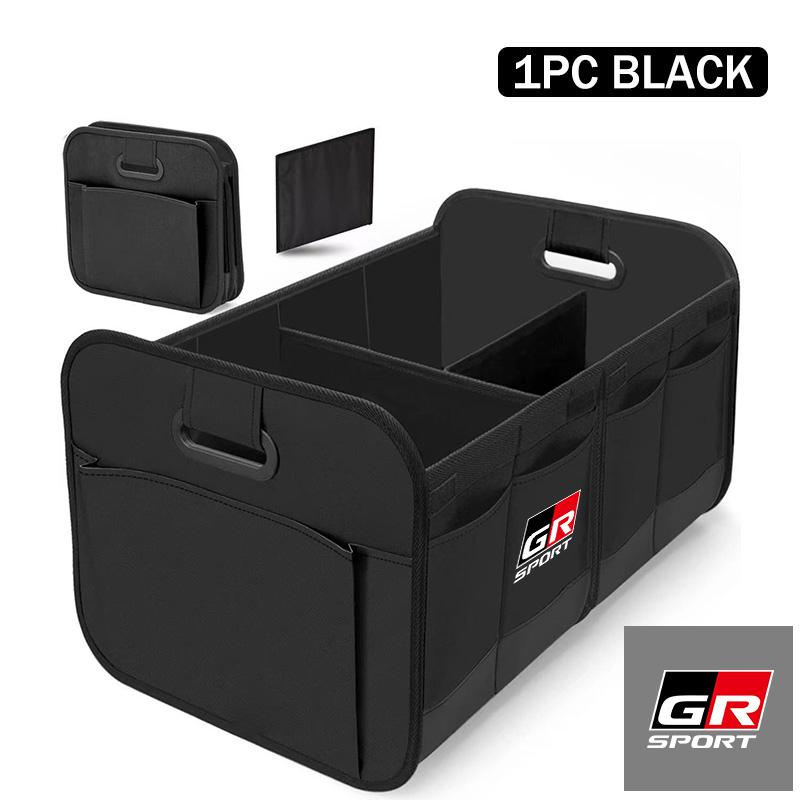 BBcn3 For Toyota Large Capacity Car Interiors Storage Box Organizer Bag Auto Accessories CHR Land Cruiser RAV4 Camry Fortuner Venza