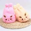 Autumn and Winter Rabbit Baby New Hat Newborn Tire Cap Thickened Baby Warm Double Wool Pullover Cap 0--6 Months