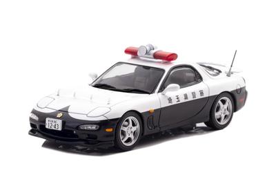 Масштабная модель Mazda Type RS 1998 года Полиция префектуры Сайтама Дорожная полиция Автомобиль Полиции Дорожного Движения Готовая модель H7439810 RAI'S 1/43 RX-7 (ФД3С) (853)