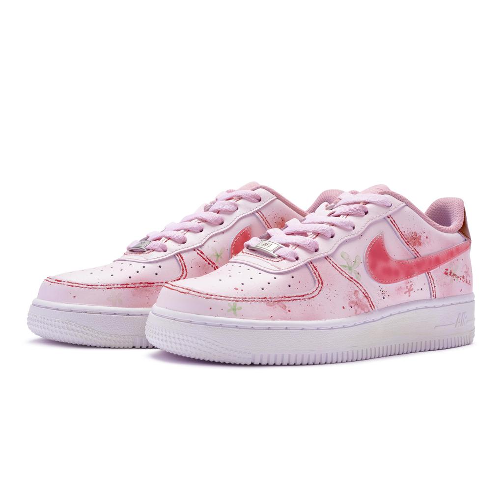 Nike Air Force 1 Low 811 Производство Низкие Скейтбордические Кроссовки GS Розовый Белый Красный DH2920-111(Команда80-)