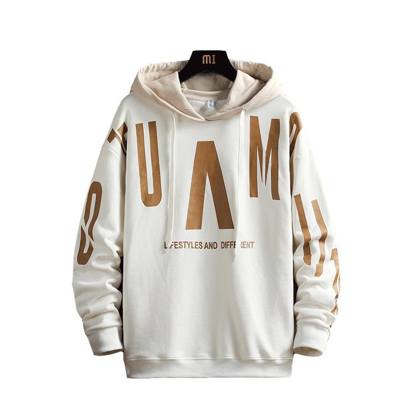 С капюшоном мужской модный брендовый пуловер весна-осень для любителей повседневного пальто для студентов, свободно надеваемого поверх одежды