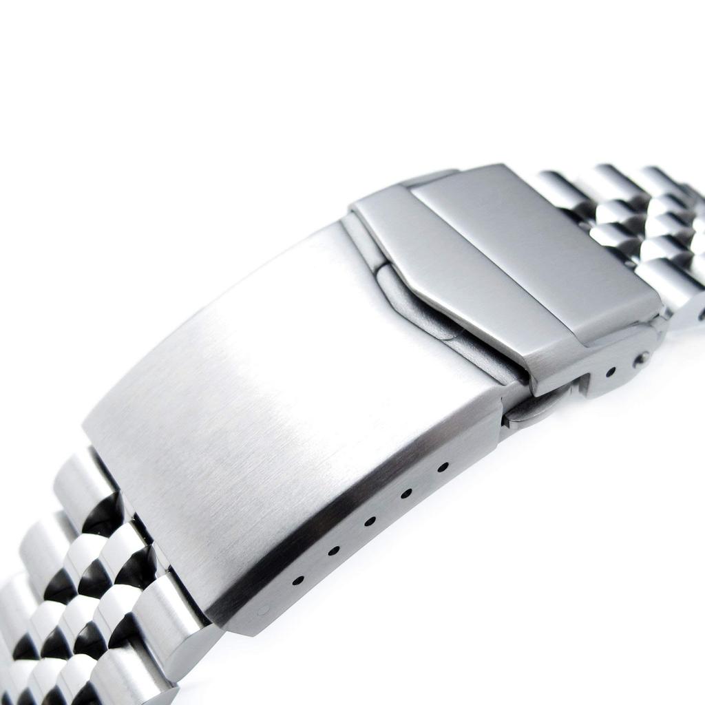20mm Metal Watch Band Stainless Steel Jubilee Bracelet V Clasp for Seiko 1968 Mechanical Divers Modern Design MM200