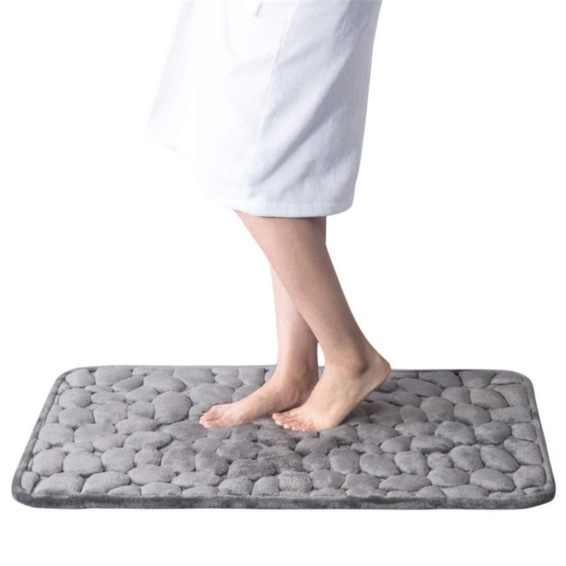 Коврик Нескользящие ковры Булыжник Рельефная ванная комната Ванна в умывальнике Боковая часть ванны Коврик для пола Коврик для душевой комнаты Пена с эффектом памяти