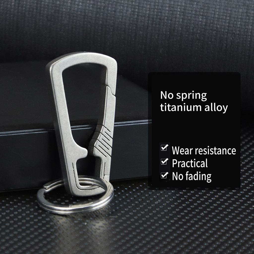 Titanium Alloy Carabiner Keys Clip Outdoor Keychain Quick Release Buckle Keys Ring Climbing Hook EDC Outdoor Tool