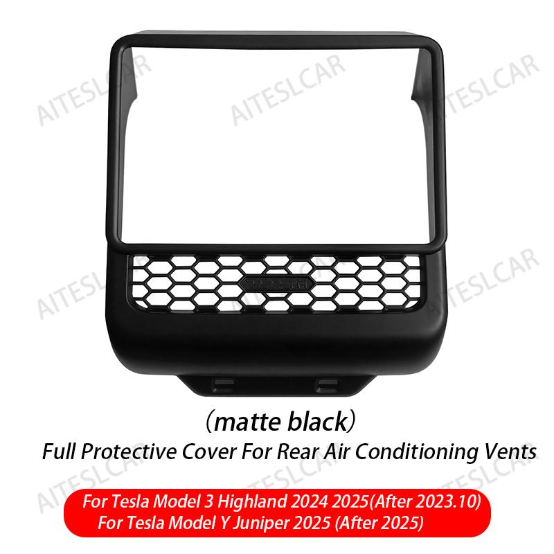For Tesla Model Y Juniper 2026 Rear Screen Cover Protector Frame Back Air Vent Trim Protective White Car Interior Accessories