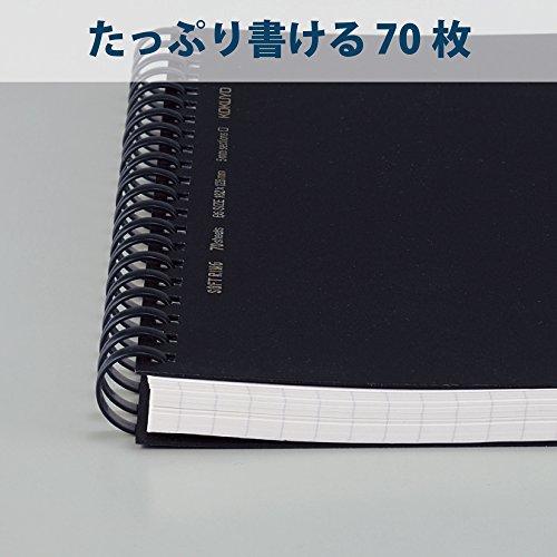 KOKUYO Soft Ring Business Notebook, Grid Ruled, 70 Sheets, B6 Size, Black, Su-SV447S5-D