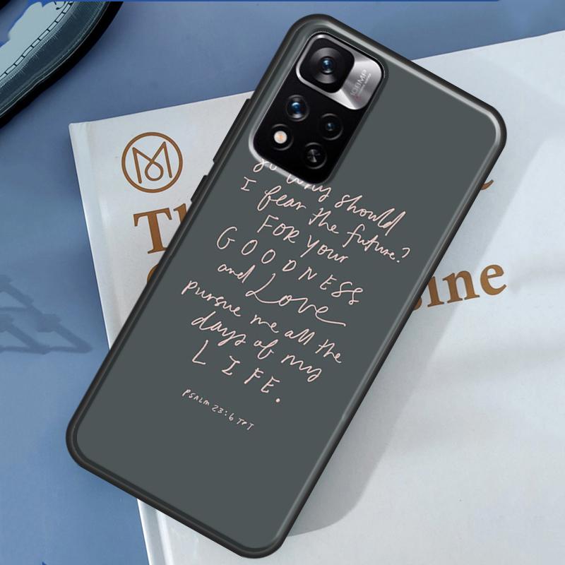 Чехол со цитатами из Библии для Xiaomi Redmi Note 14 13 Pro 12 11 9 10 9S 10S 11S 12S Redmi 13C 10C 12C 14C
