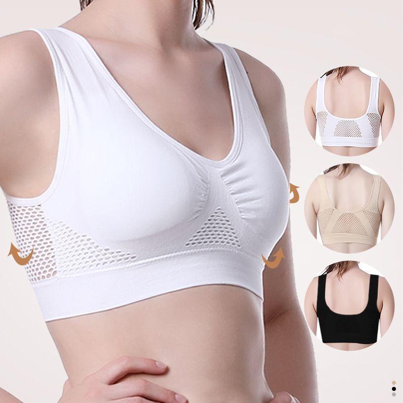 Breathable Hollow Out Padded Sports Bra For Women In Plus Size For Yoga And Gym