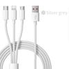 6A 3-в-1 USB Type C Кабель 66W Супер Быстрая Зарядка Кабели для Huawei Xiaomi Samsung OPPO Lightning Дата-кабель для iPhone 12 2 3M