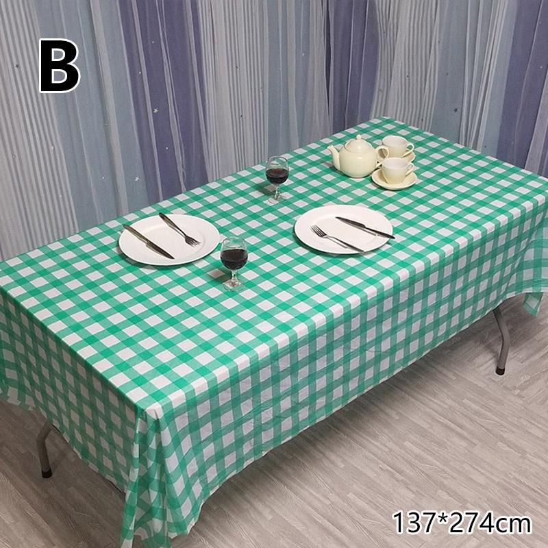 1PC Oil Proof Waterproof Party Supplies Table Cover Tablecloth Table Cloth Plastic Disposable Birthday Party Baby Shower