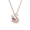 Swarovski Ожерелье с цирконием в виде лебедя Унисекс Красный 5732413
