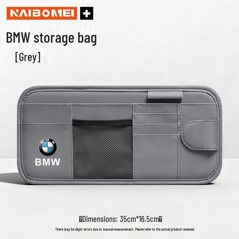 BMW Car Sunglasses Clips & Sun Visor Storage Bags for 1, 3, 5, 6, 7 Series, X1, X3, X4, X5, X6