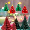 Christmas Tree Decoration 3D Honeycomb Paper Christmas Tree Hanging Pendent New Year Xmas Party Atmosphere Shop Decor Prop