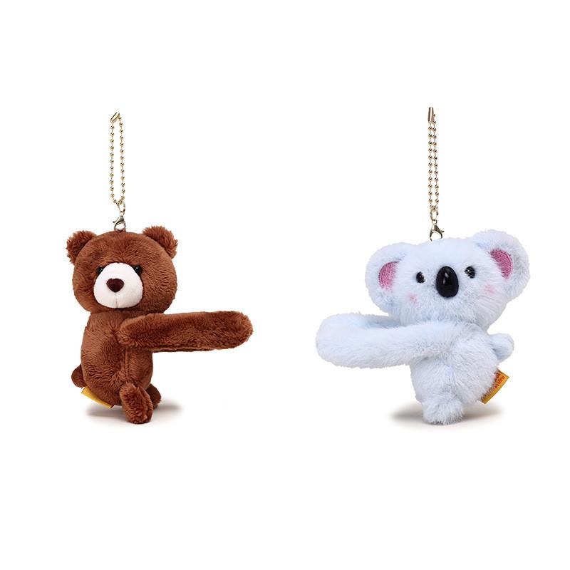 Милая обезьянка кролик лиса собака пингвин мультяшная пара животных плюшевая игрушка подвеска