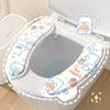 Мультяшная подушка на сиденье унитаза, Универсальная наклейка для унитаза на все сезоны, Водонепроницаемая подушка на сиденье унитаза, не требующая смывания, Двухкомпонентная подушка на сиденье унитаза для ванной комнаты