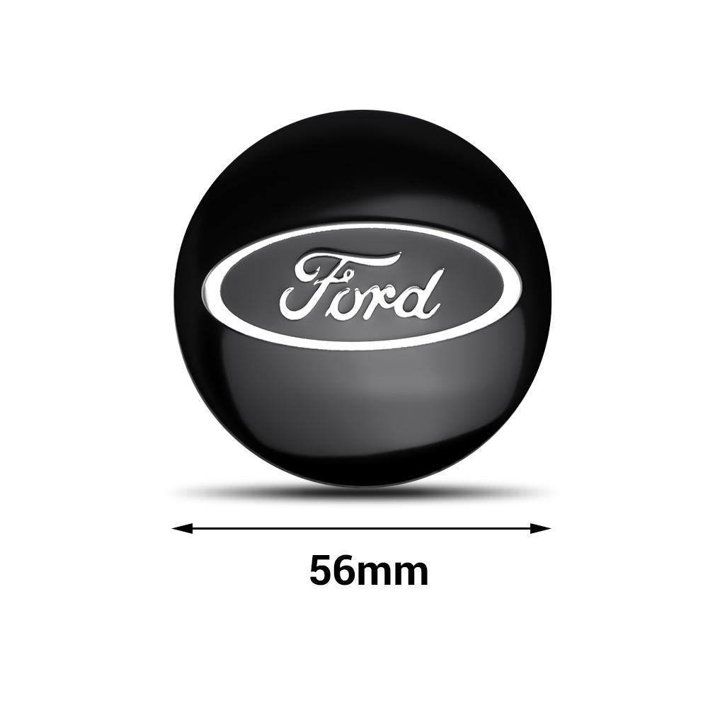 56mm Car Wheel Center Caps Badge Covers Emblem Stickers For Ford Focus Mustang MK7 Mondeo Mk4 Fusion Kuga Transit Edge Styling