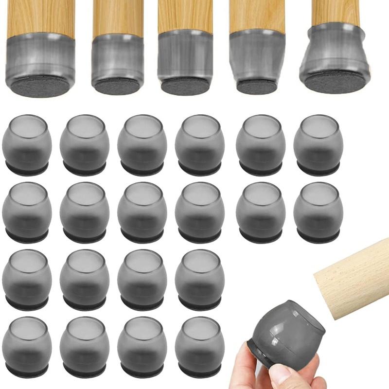 16/24/32pcs Furniture Tools Silicone Chair Leg Floor Protector Anti-Scratch Anti-Noise Chair Leg Cover