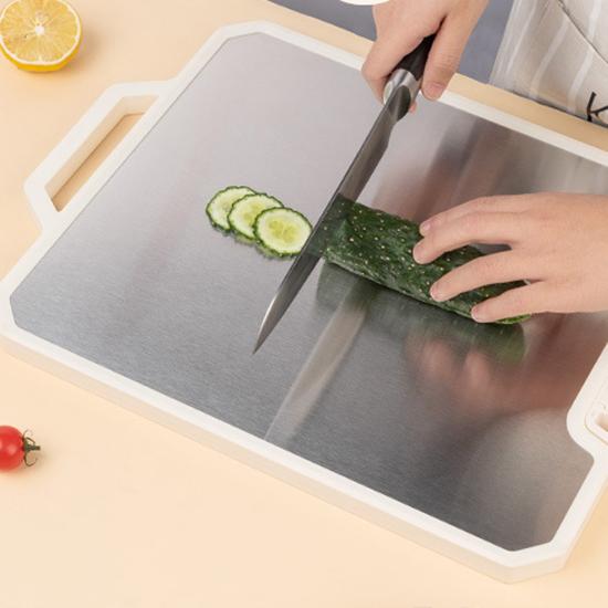 Разделочная доска для овощей, бытовая, нержавеющая сталь, двухсторонняя, кухонная, липкая доска, скандинавская, белая, подставка для ножей
