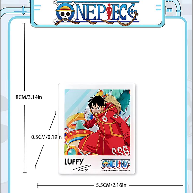 1pc Official ONE PIECE Egghead Polaroid-Style Fridge Magnet Blind Box. Collect the Straw Hat Crew—A Decorative Gift for Friends.
