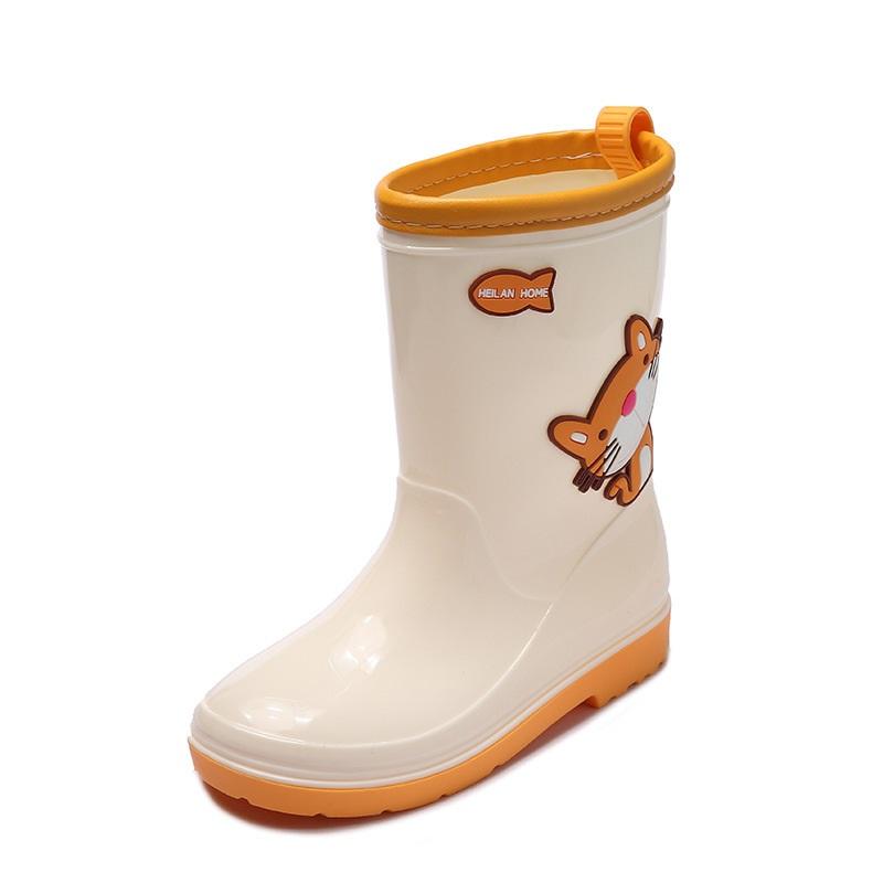Toddler Kids Rain Boots Waterproof Rubber Rain Shoes
