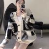 Winter New Korean Vintage Cardigan Sweater Wearing Women V-neck Slouchy Style Design Premium Knitted Cardigan Sweater Female