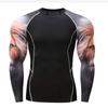 Мужской жилет с длинными рукавами для йоги и фитнеса с принтом, повседневный тренировочный топ, быстросохнущая одежда
