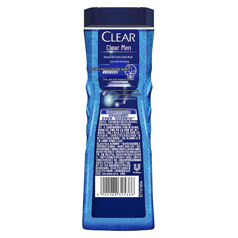 Гель для душа Clear Men Балансирующий, Контроль жирности, Охлаждающий и Освежающий