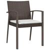 VidaXL Garden Chairs Cushions Set of 2 Brown 56.5x57x83 Cm Rattan 364095